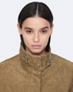 Clay Cropped Suede Jacket