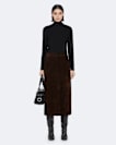 Olivia Suede Midi Pencil Skirt
