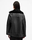 Vendra Relaxed Fit Leather Biker Jacket