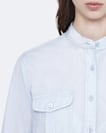 Tess Regular-Fit Cotton-Poplin Military Shirt