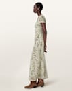 Gabby Floral Print Mesh Maxi Dress