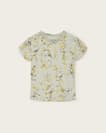 Ellie Mesh Floral Print Slim T-Shirt
