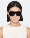 Vee Perforated Leather Dress