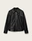 Alkan Zip Up Two Tone Leather Jacket