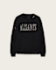 Crossed Oversized Crew Neck Embroidered Jumper