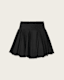 Tulip Black Cotton Mini Skirt