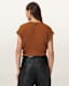 Mira Cropped Satin Drawcord T-Shirt