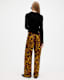 Tyler High Rise Abstract Print Trousers
