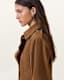Hendry Cropped Suede Trench Coat