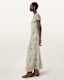 Gabby Floral Print Mesh Maxi Dress