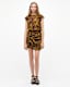 Hali Animal Print Ruffle Mini Dress