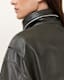 Clay Funnel Neck Cropped Leather Jacket