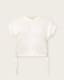 Mira Cropped Satin Drawcord T-Shirt