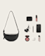 Half Moon Leather Crossbody Bag