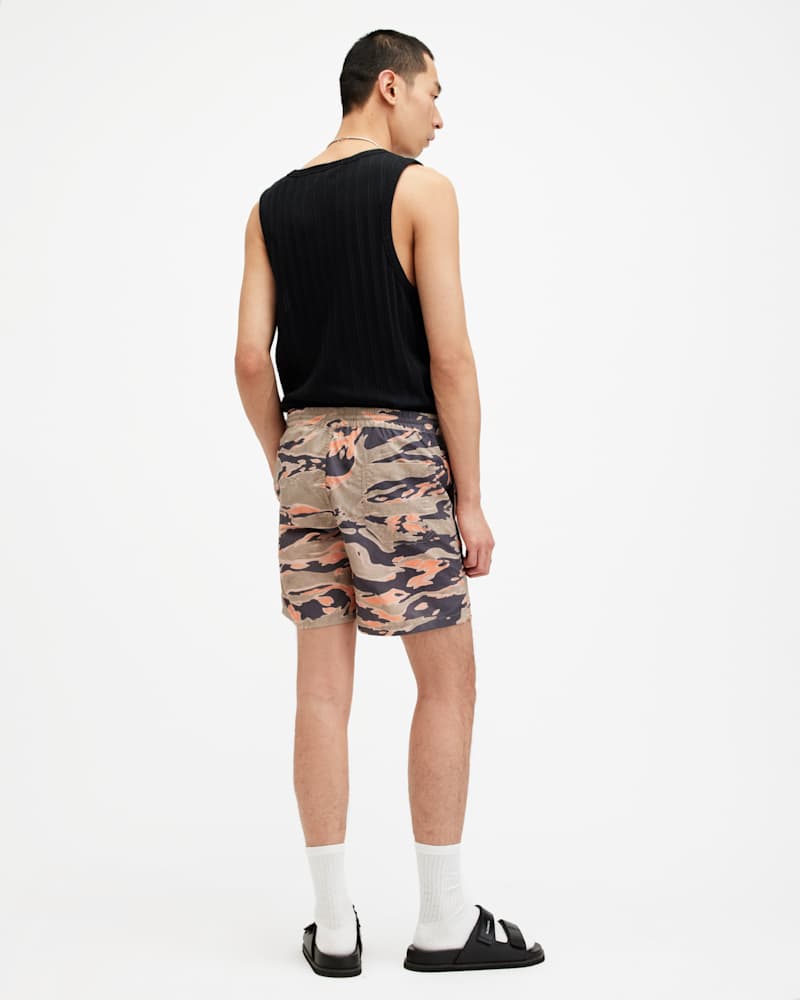 Solar Camouflage Print Swim Shorts