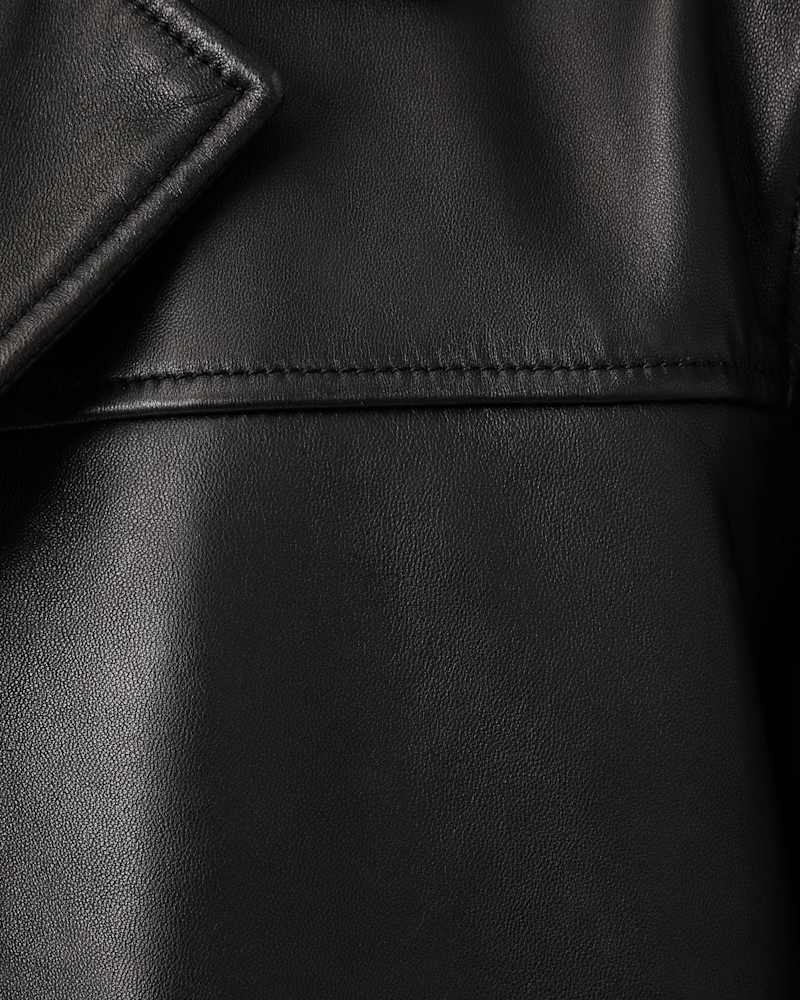 Watts Cropped Leather Blazer