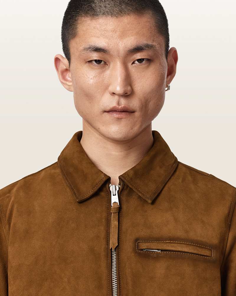 Ashwood Long Sleeve Suede Jacket