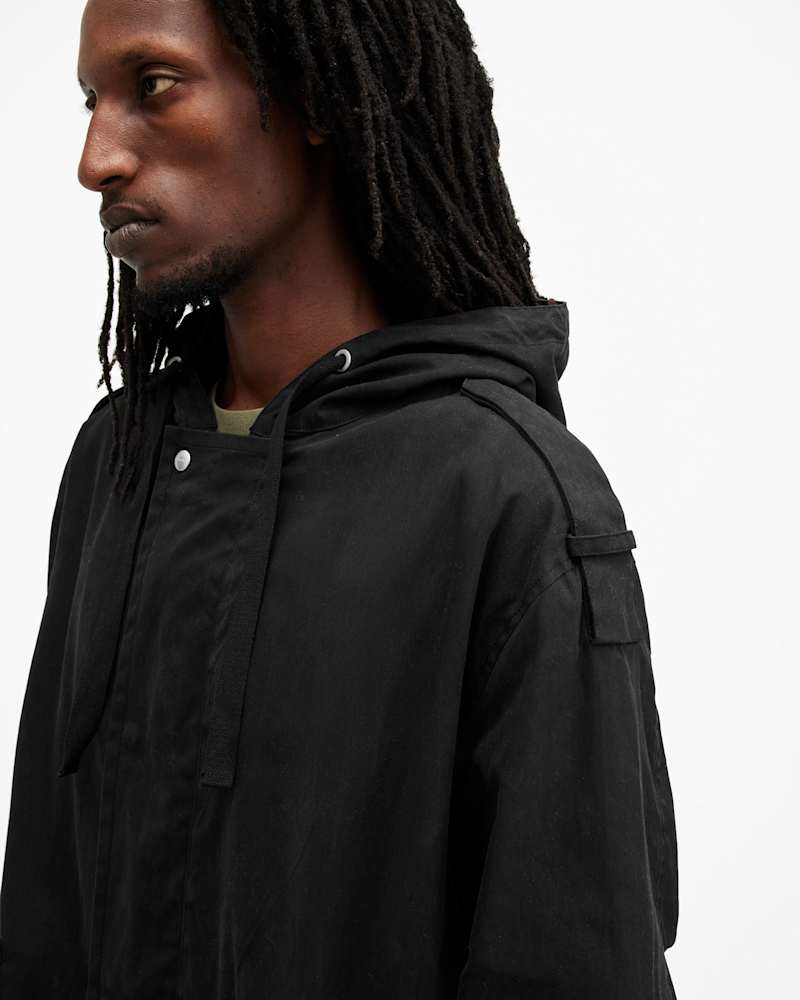 Birdman Hooded Oversized Parka Coat