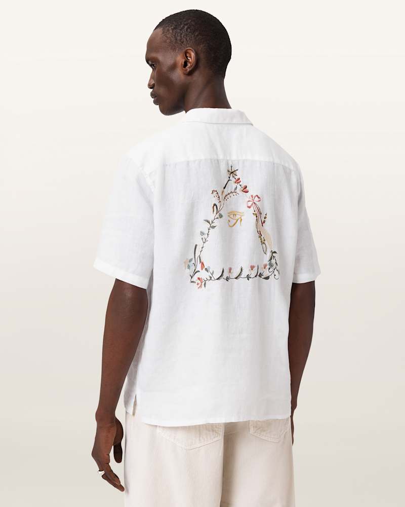 Tri Embroidered Linen Shirt
