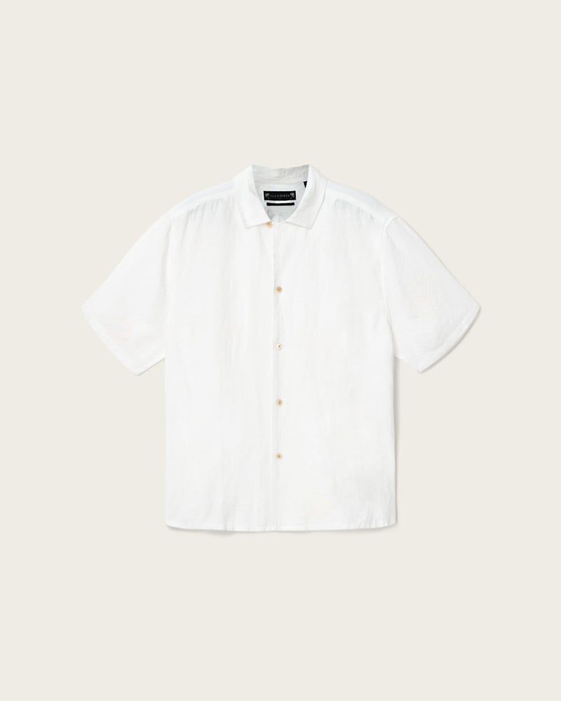Sepal Short Sleeve Boxy Linen Shirt