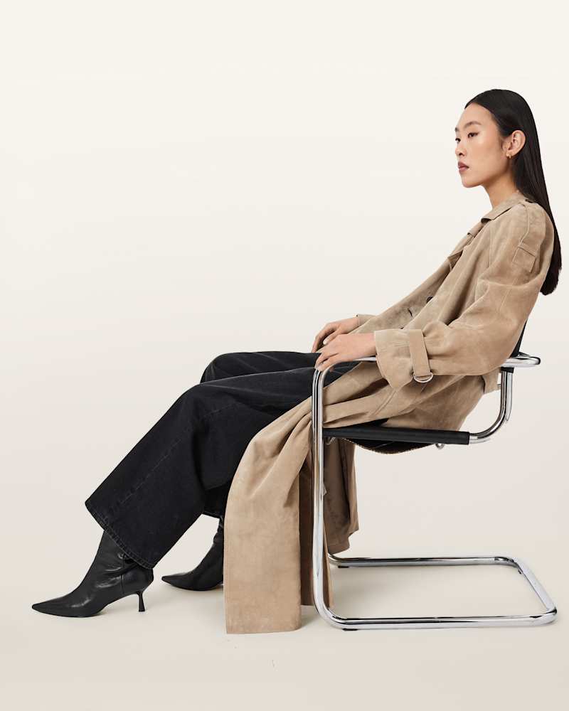 Reed Suede Trench Coat