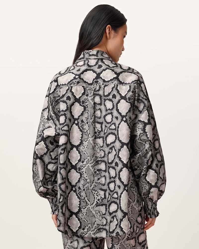Charli Snake Print Long Sleeve Shirt