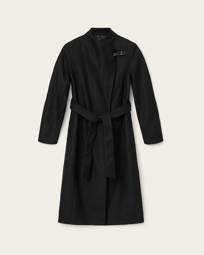 Riley Wrap Around Belted Long Line Coat