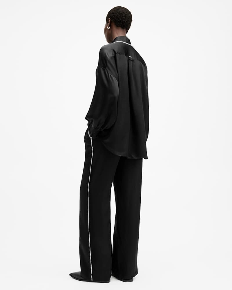 Charli Silk Blend Wide Leg Trousers