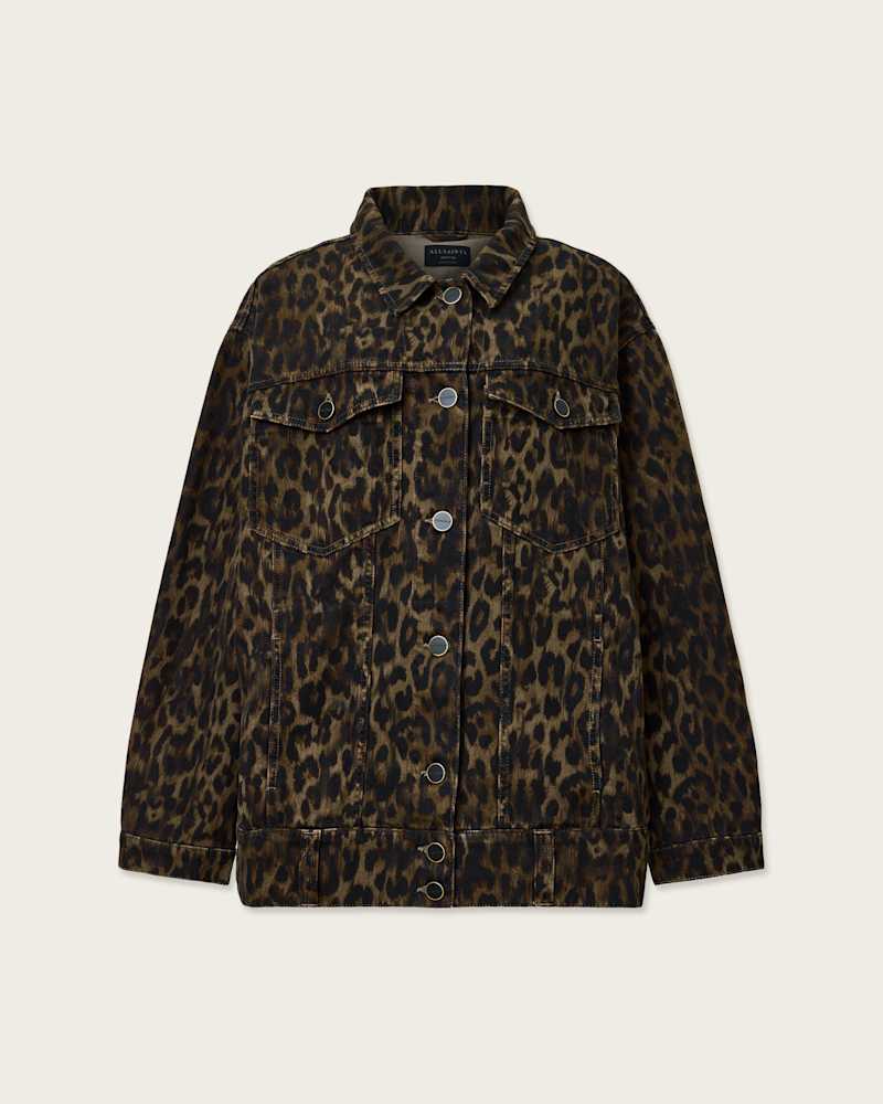 Willow Leopard Print Denim Jacket