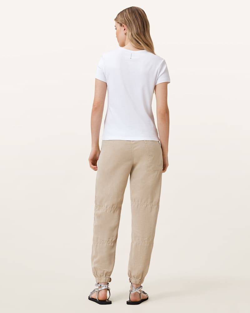 Val High-Rise Cargo Linen Blend Trousers