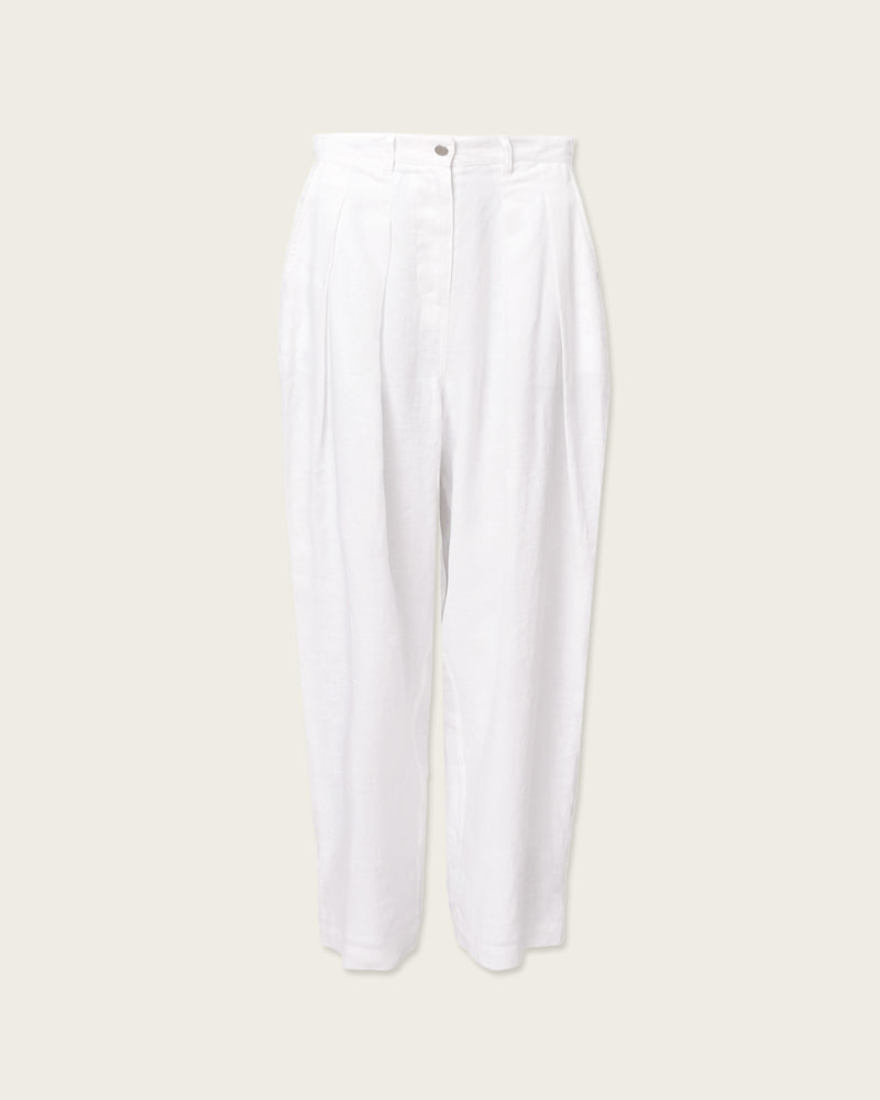 Becca Linen Barrel Leg Trousers