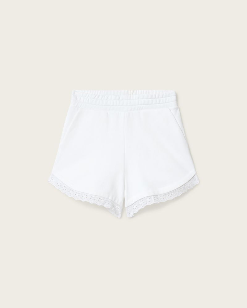Lele Straight Fit Lace Trim Shorts