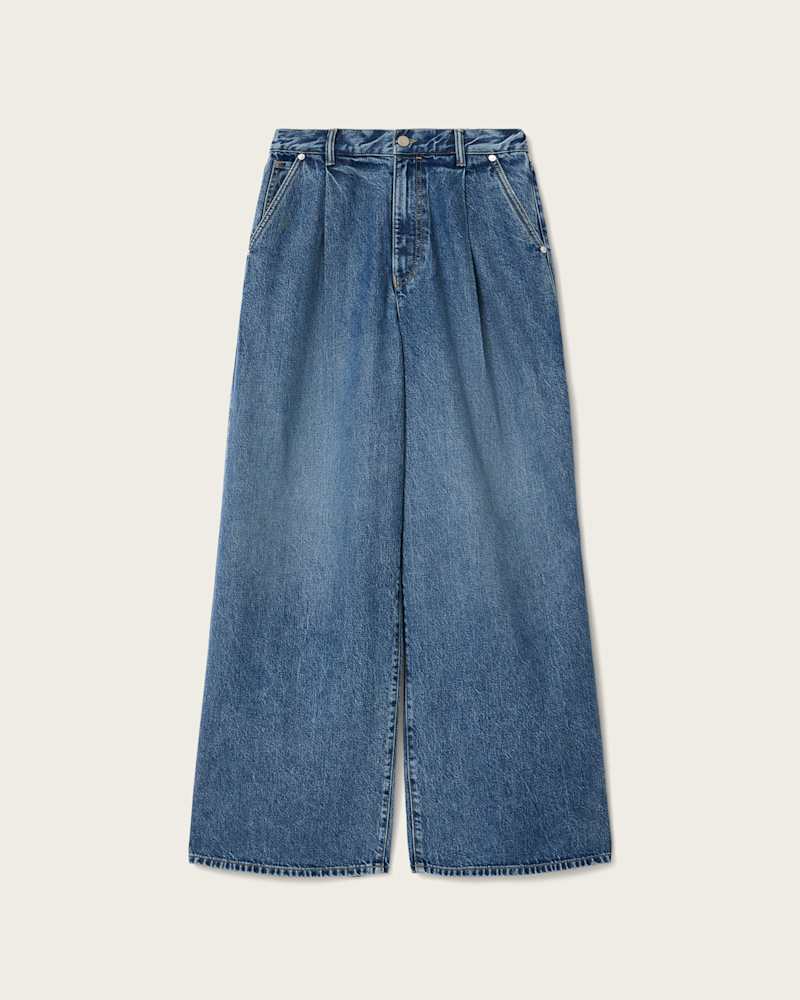 Haze Wide Leg Pleated Jeans  