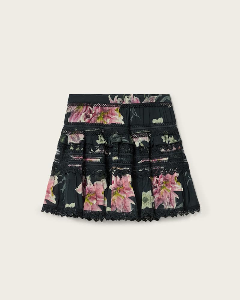 Zora Lace Trimmed Mini Skirt