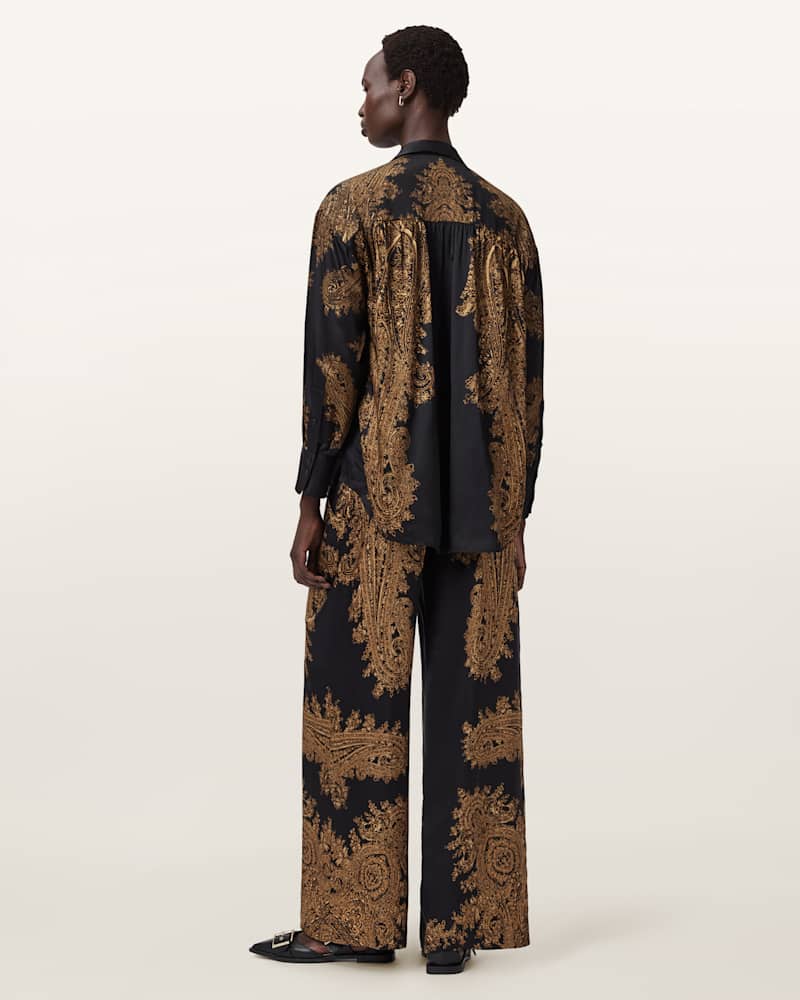 Leanne Satin Wide Leg Trousers