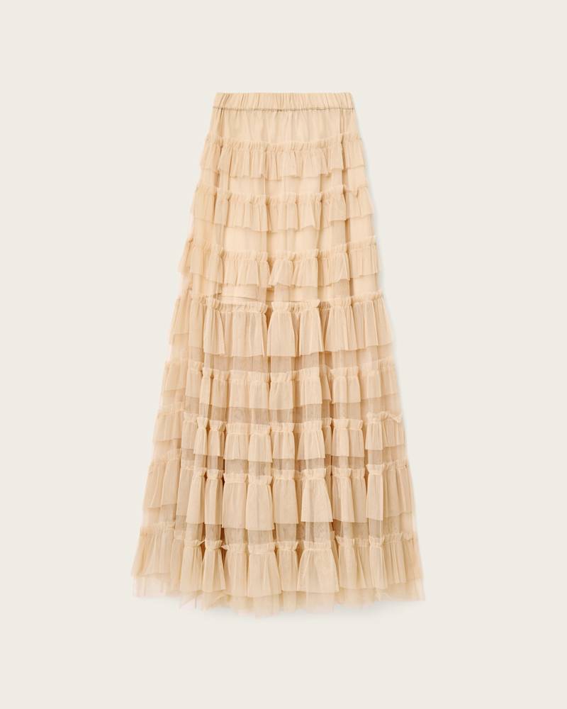 Aude Ruffle Maxi Skirt