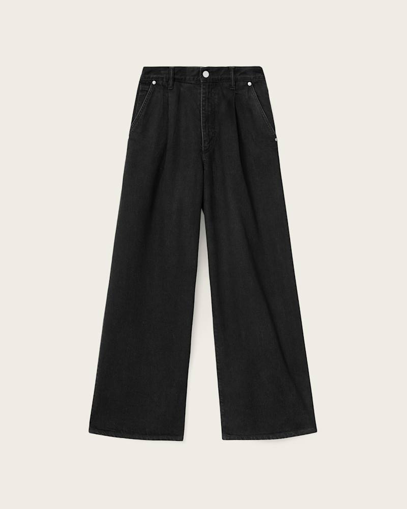 Haze Pleated Wide Leg Jeans