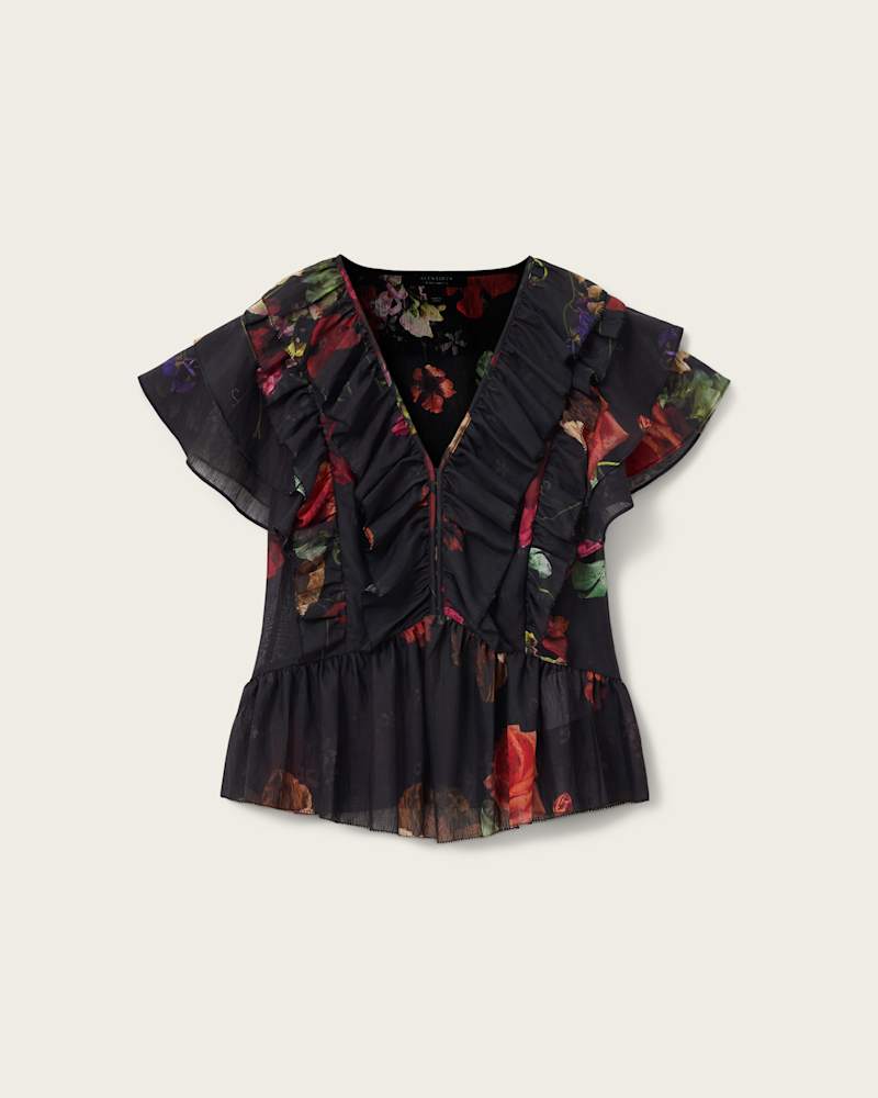 Alma Floral Frill Top