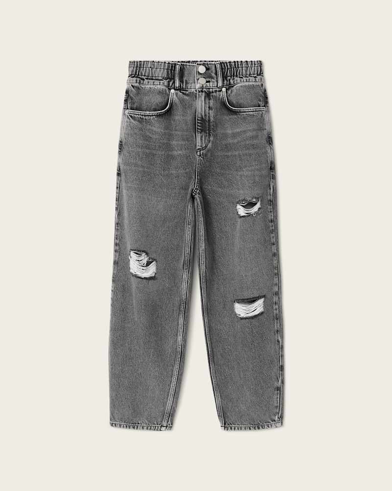 Daisy Tapered Leg Distressed Denim Jeans