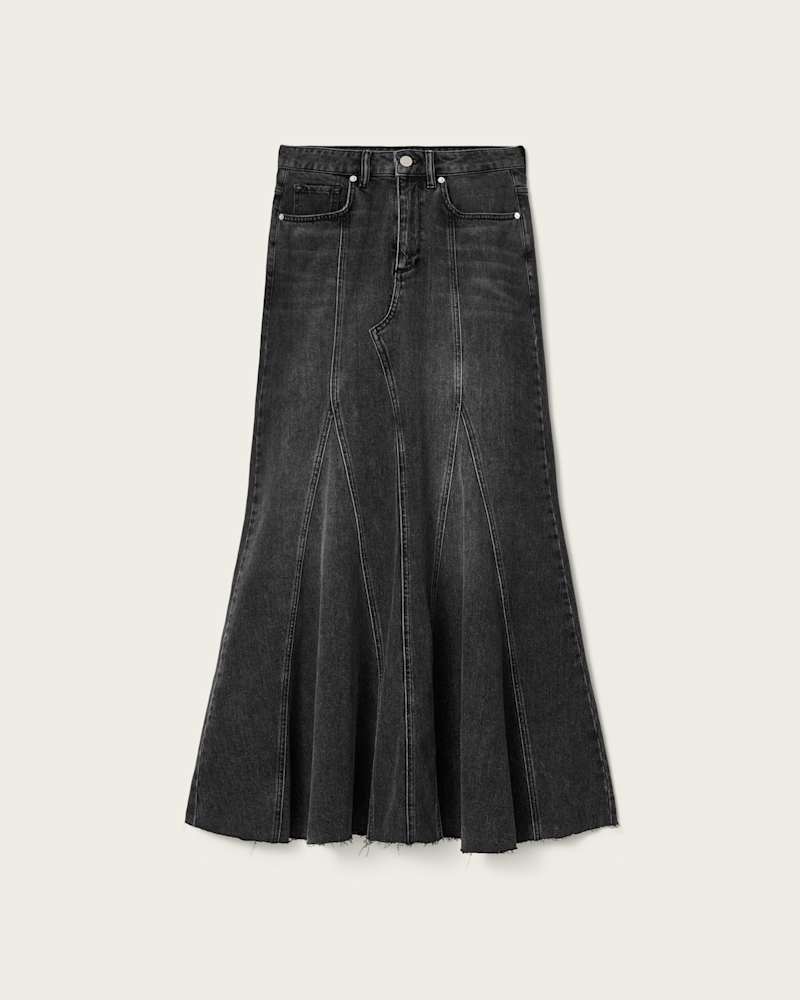 Alma High Rise Denim Skirt