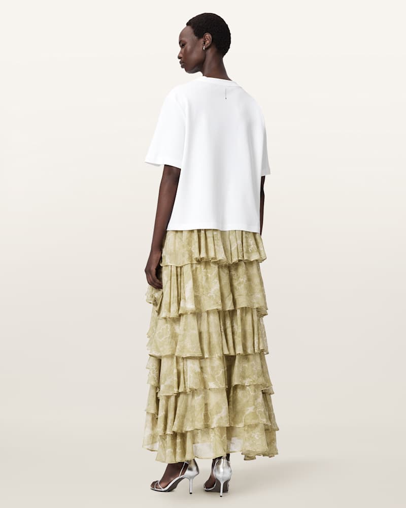 Cavarly Tiered Maxi Skirt
