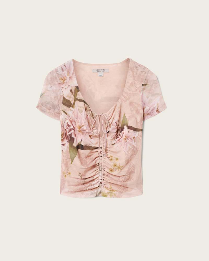 Gabby Slim Fit Floral Mesh Top