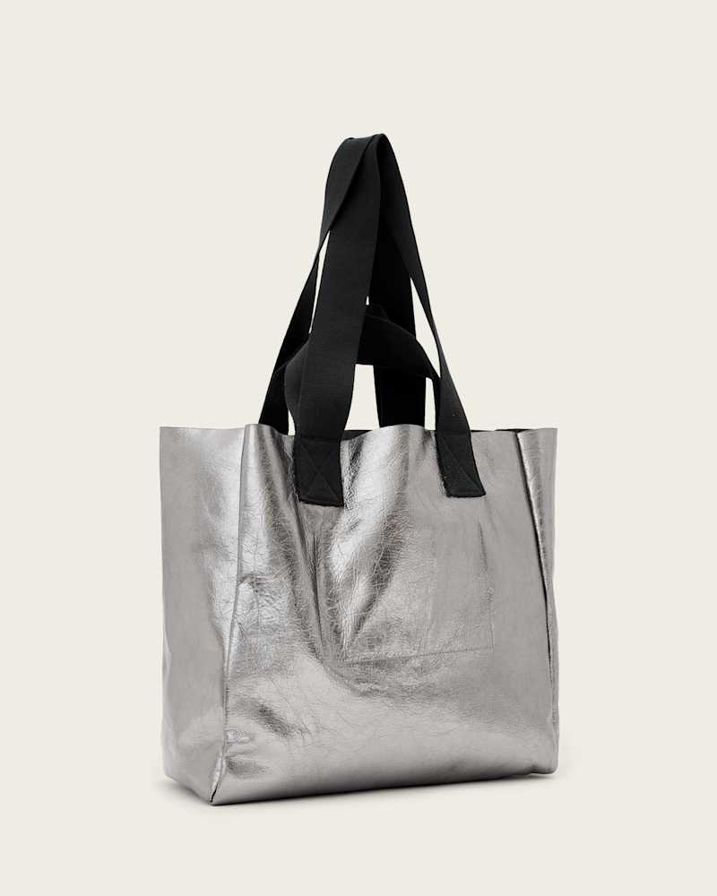 Izzy Metallic Leather Tote Bag