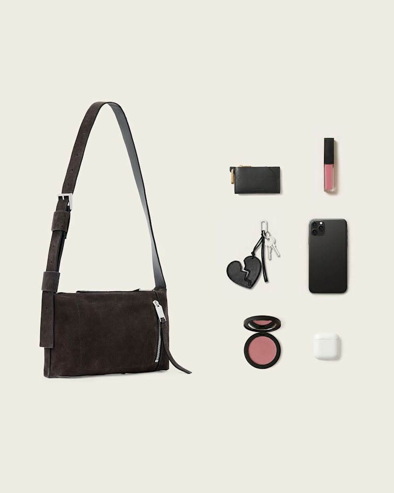 Alba Suede Crossbody Bag