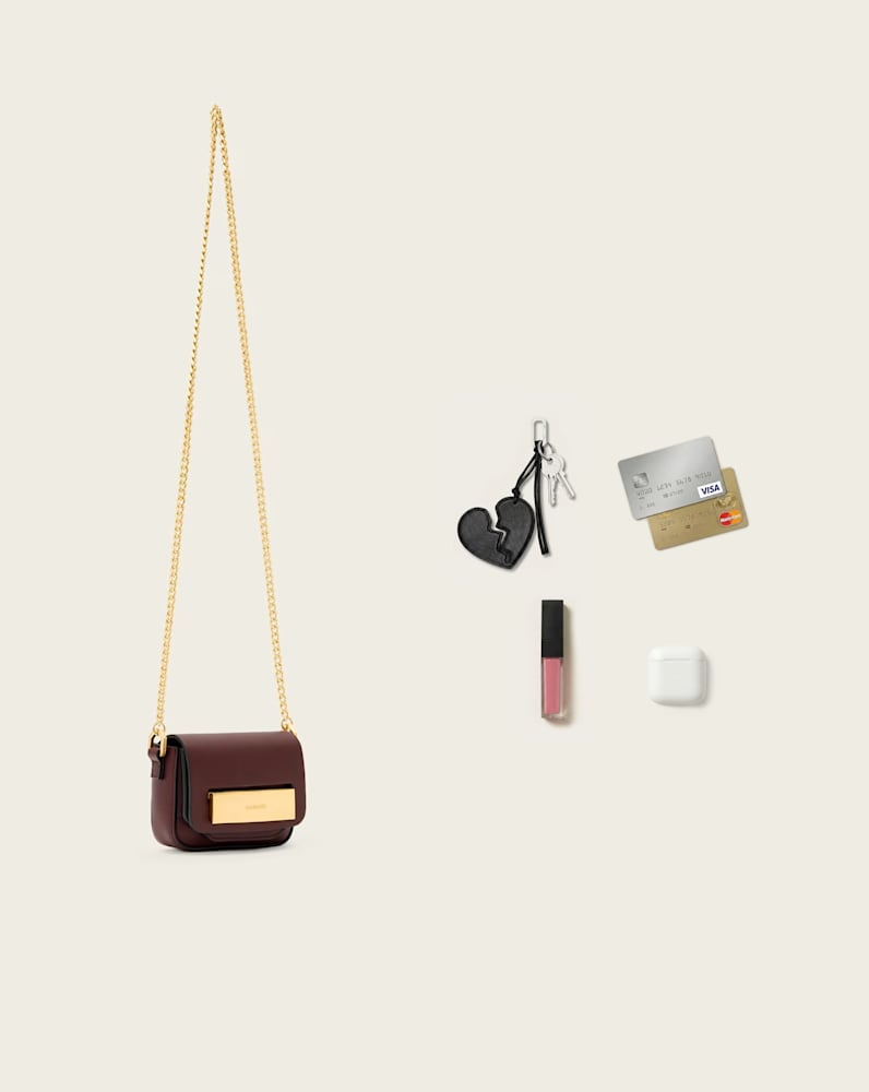 Etta Leather Chain Crossbody Bag