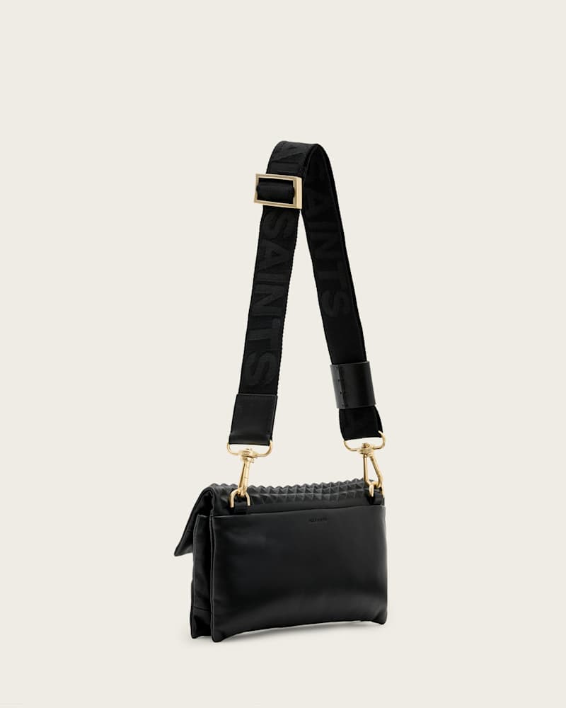 Ezra Leather Studded Crossbody Bag