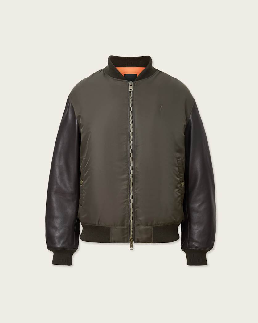 Myler Ramskull Leather Bomber Jacket