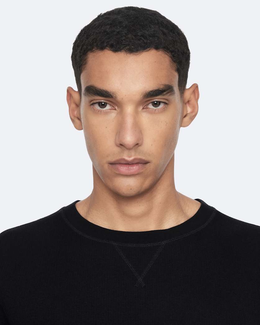 Isaac Waffle-Knit Long-Sleeve T-Shirt