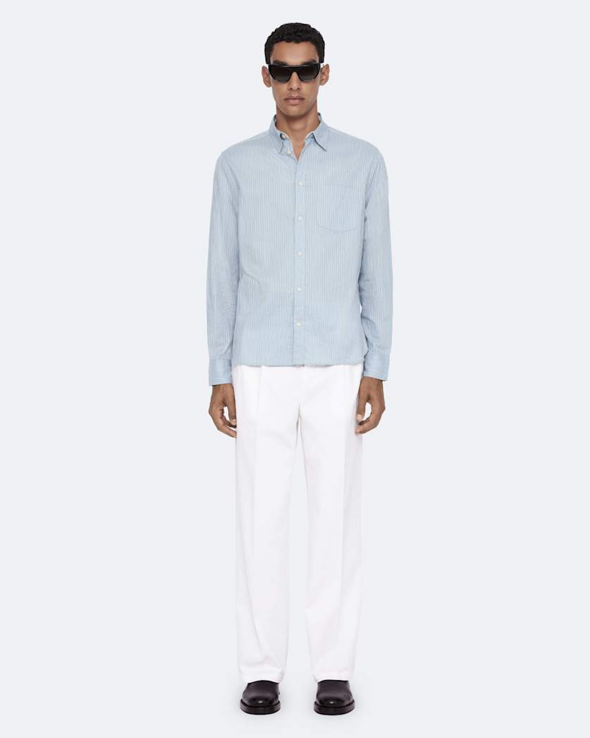 Stretch-cotton straight-leg chinos