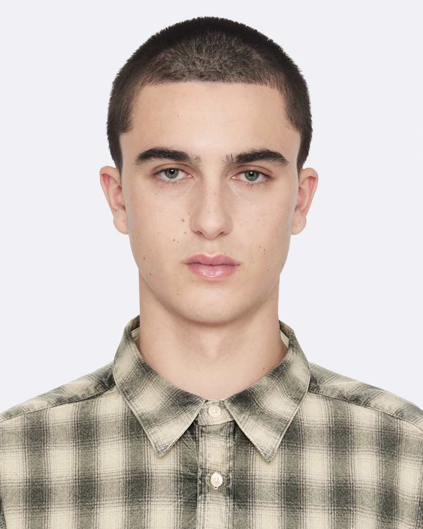 Regular-fit printed check shirt